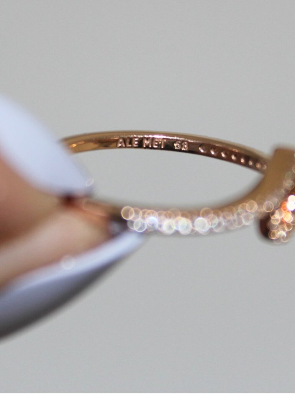 Pandora Sparkling Wishbone Heart Ring Rose Gold Plated Size 58 (8.5) - Picture 8 of 12
